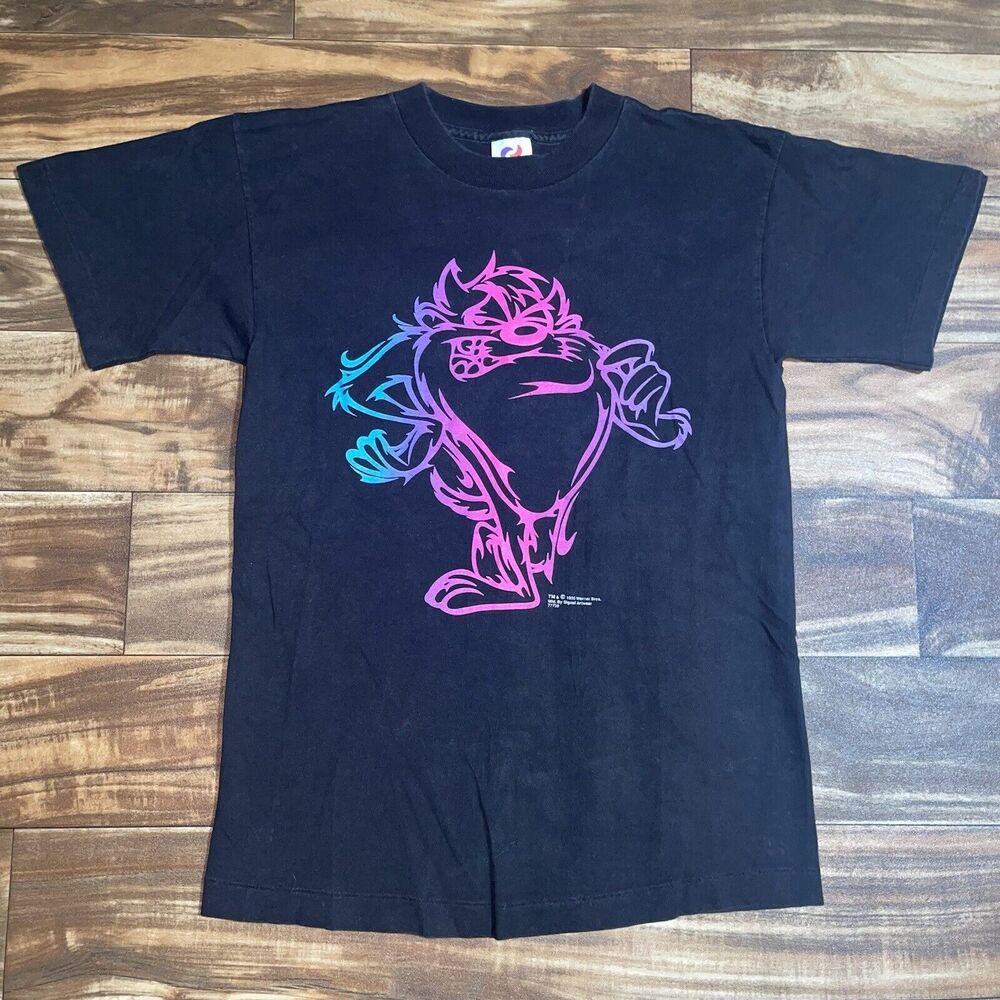 Vintage 1995 YOUTH Taz Tazmanian Devil Warner Bros Looney Tunes T-Shirt Sz 16/18